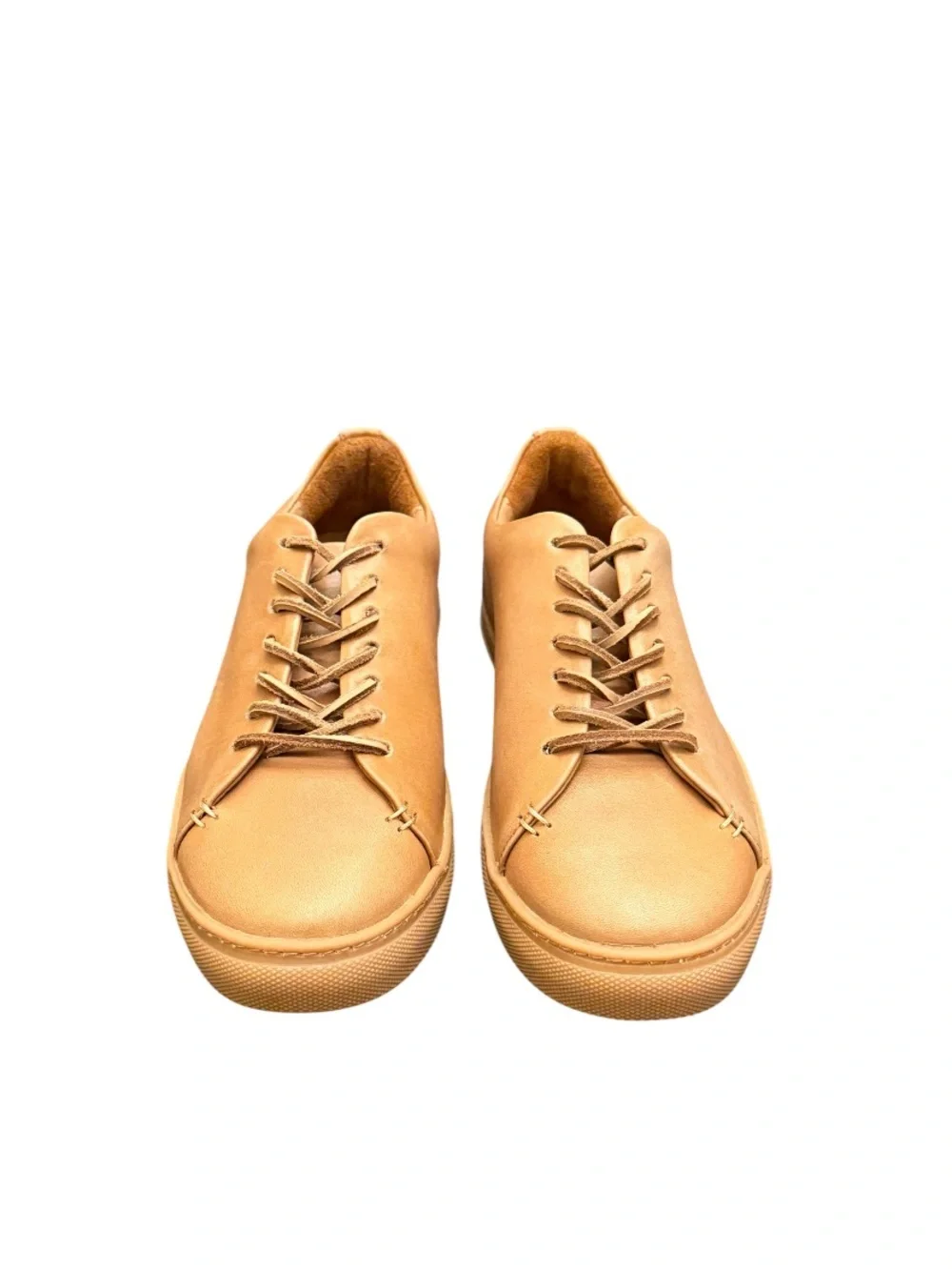 THURSDAY BOOT COMPANY - ALL BROWN LEATHER “PREMIER” LOW TOP SNEAKERS